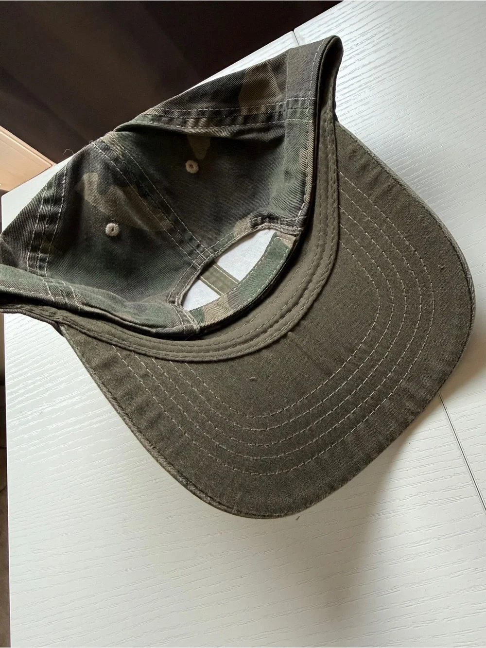 WISCO Wisconsin Green Camouflage Baseball Cap Velcro Back Adjustable OS